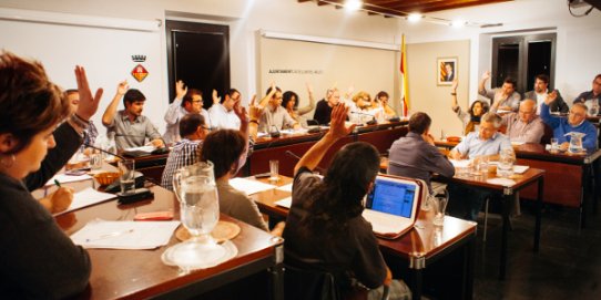 Imatge de la sessió plenària celebrada el 28 d'octubre de 2014.