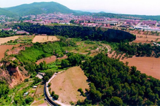 Vista aèrea del riu Ripoll