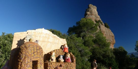 Imatge d'una edició anterior de la pujada del Pessebre a la Castellassa.