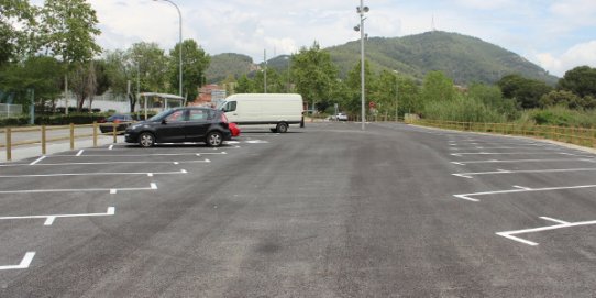 Imatge de l'aparcament de la ronda de Llevant, després dels treballs que s'hi han realitzat.