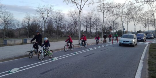 Carril bici de la ronda de Tolosa.