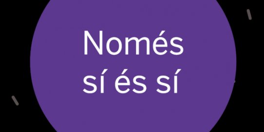 Fragment de la imatge promocional del Punt Lila, amb el lema "Només sí és sí".