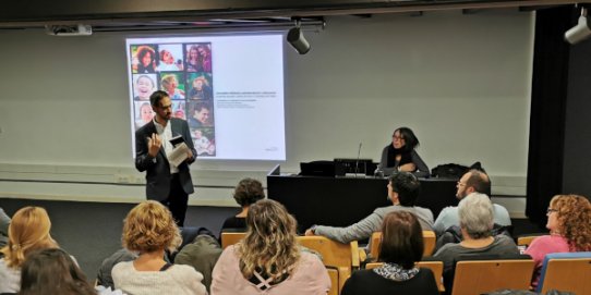 L'alcalde, Ignasi Giménez, en un moment de les jornades "Infància, Adolescència i Educació".