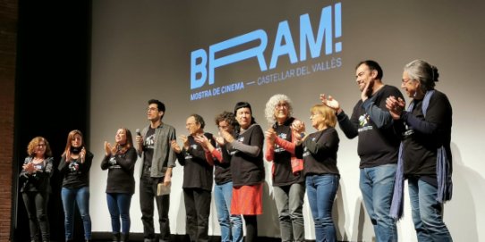 Membres de la Comissió Organitzadora del BRAM! 2020, durant l'acte de cloenda, diumenge 16 de febrer a l'Auditori.