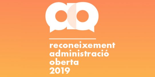 Imatge del Reconeixement Administració Oberta 2019.