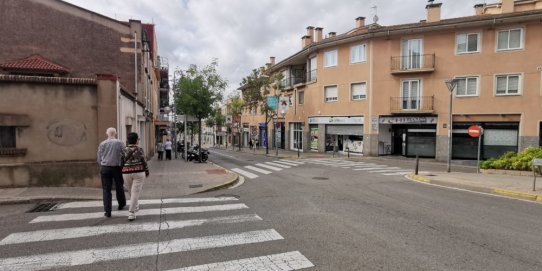 Imatge d'una de les cinc cruïlles del Passeig que milloraran la seva accessibilitat.