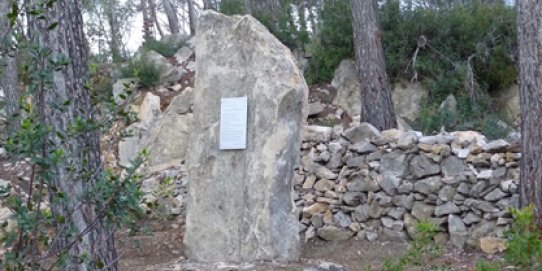 Menhir situat als entorns de Can Borrell.
