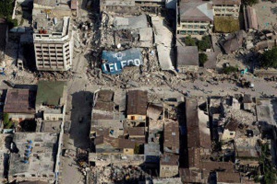 Imatge aèria després del terratrèmol