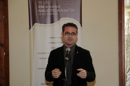 El president delegat de l'Àrea de Cultura de la Diputació de Barcelona, José Manuel López Labrador, durant l'acte de commemoració del 25è aniversari de la Biblioteca