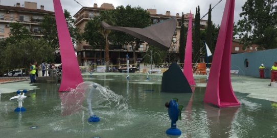 Jocs d'aigua de la plaça de Catalunya.