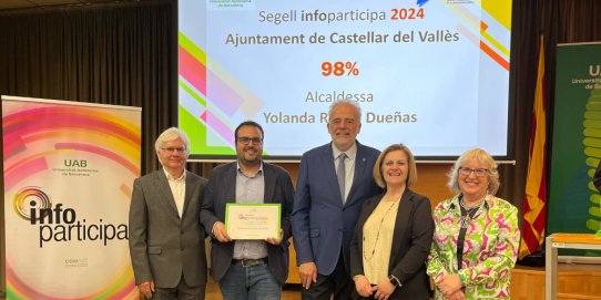 D'esquerra a dreta, Armand Balsebre, Rubén Peñalver, Javier Lafuente, Anna Marmol i Marta Corcoy.