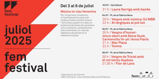 Imatge promocional del FemFestival 2025.