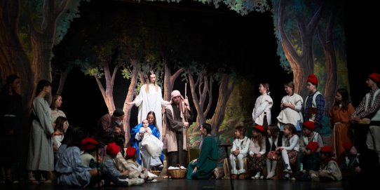 Imatge d'una representació anterior dels pastors cantaires de Betlem.