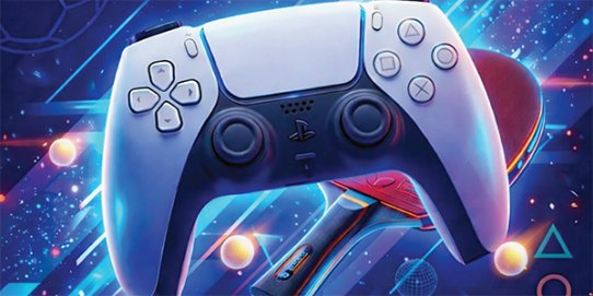 Part del cartell del torneig de FIFA i ping-pong.