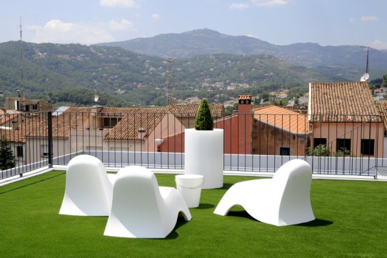 Vista de La Mola des de la terrassa d'El Mirador