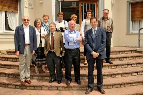 Imatge de la junta de l'OSB, amb els representants entrants i sortints