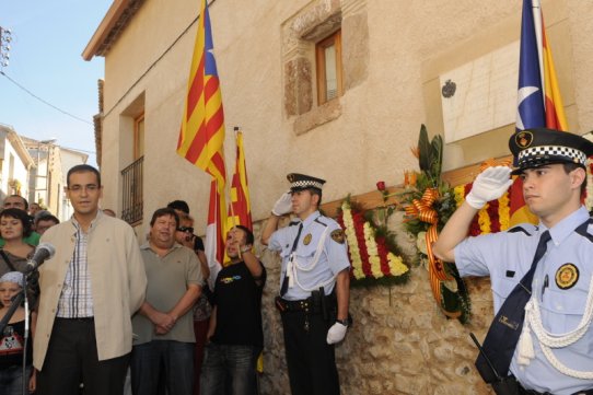 Imatge de l'acte institucional amb motiu de la Diada Nacional de Catalunya, l'any 2010