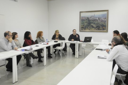 Imatge de la primera reunió de la Taula Tècnica de Joventut, aquest matí a El Mirador