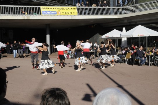 Imatge d'una de les actuacions de diumenge al matí a la plaça del Mercat