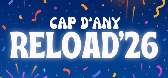 Cap d'Any ReLoad'26
Per a joves 
de 16 a 29 anys
Dj. 01/01, Espai Tolrà
D'01 a 06 h