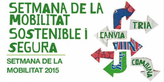 Imatge promocional de la Setmana de la Mobilitat Sostenible i Segura 2015.