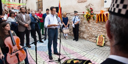 Imatge de l'acte institucional de la Diada, l'any 2015.