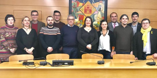 Foto de grup dels representants municipals que van assistir a la trobada.