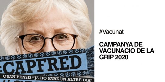 Imatge promocional de la campanya de vacunació de la grip 2020.