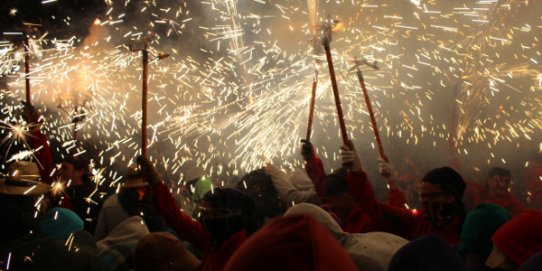 Una edició anterior del Correfoc de Festa Major