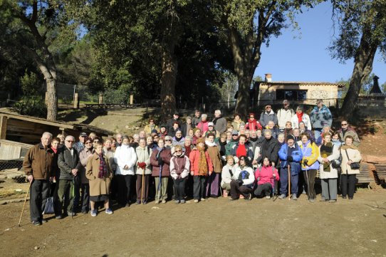 Foto de família dels assistents a la sortida