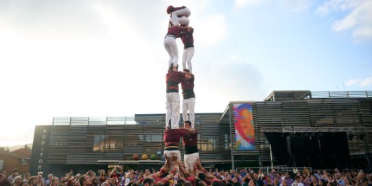 Imatge d'una anterior Diada castellera de Festa Major.