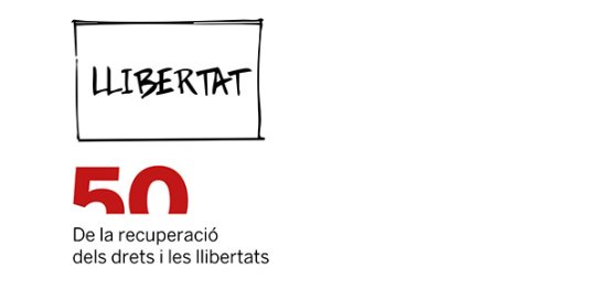 Imatge del programa d’activitats amb motiu dels 50 anys de l’inici de la recuperació dels drets i les llibertats democràtiques.