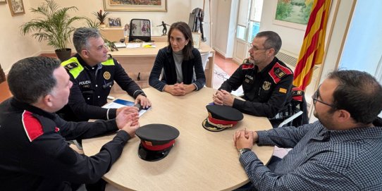 Imatge de la reunió de treball que es va fer dilluns per establir els detalls de la campanya Grèvol a la vila.