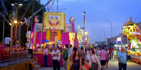 Imatge d'arxiu de la fira d'atraccions de la Festa Major.