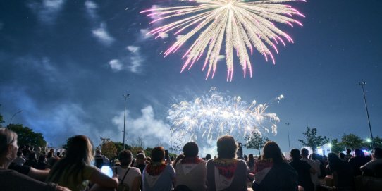 Imatge d'un moment del Gran Castell de Focs de la Festa Major 2026.