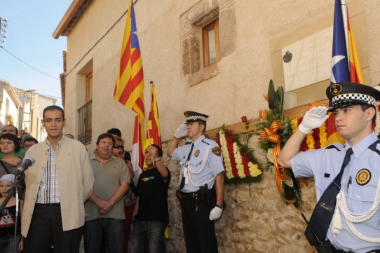 Imatge de l'acte institucional amb motiu de la Diada Nacional de Catalunya, l'any 2010