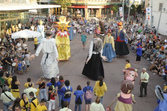 Una imatge de la Fal·lera gegantera de la Festa Major 2010
